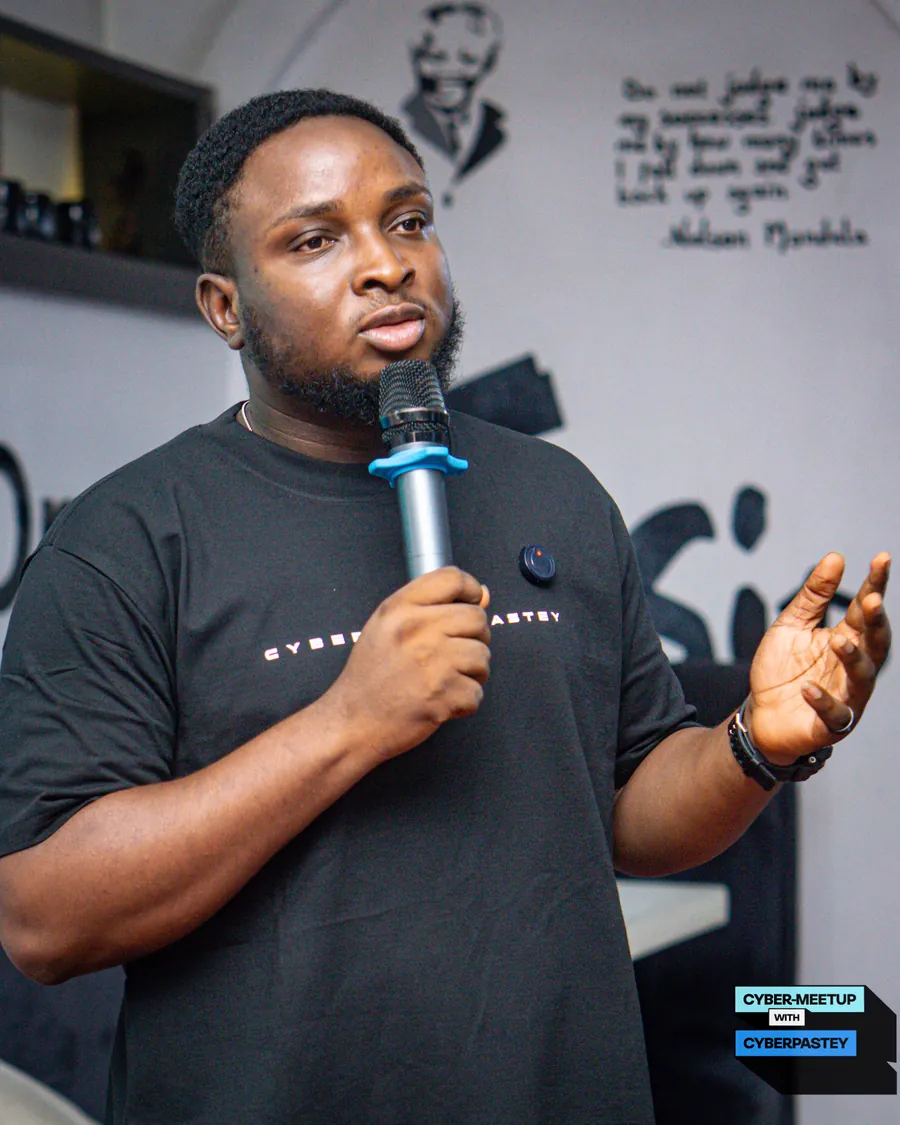 CyberPastey convener speaking during the inaugural meetup